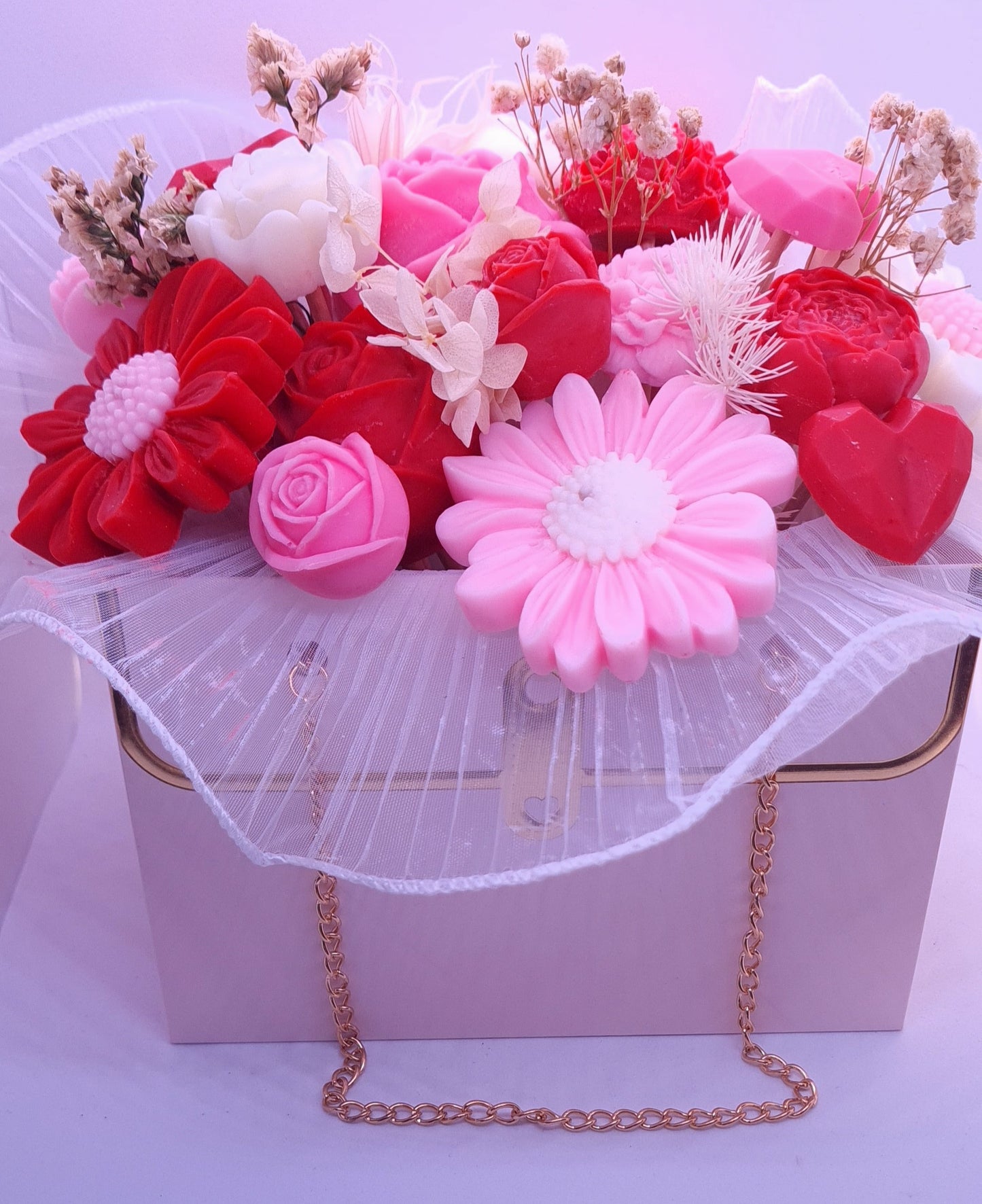 Bouquet fleuri de cire fondants
