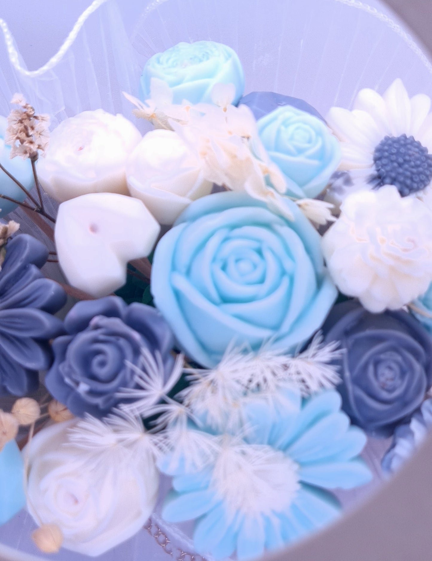Bouquet fleuri de cire fondants