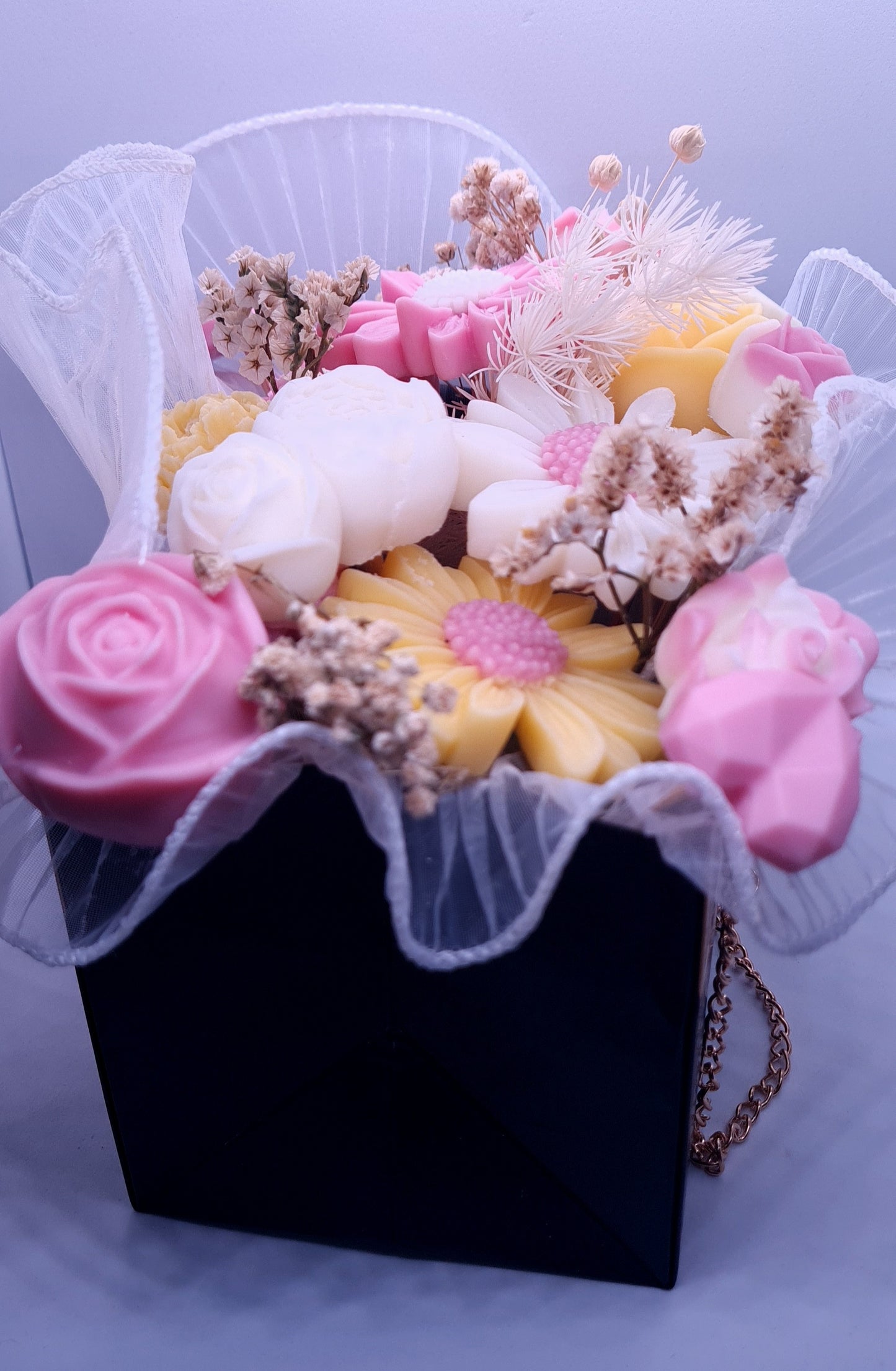 Bouquet fleuri de cire fondants