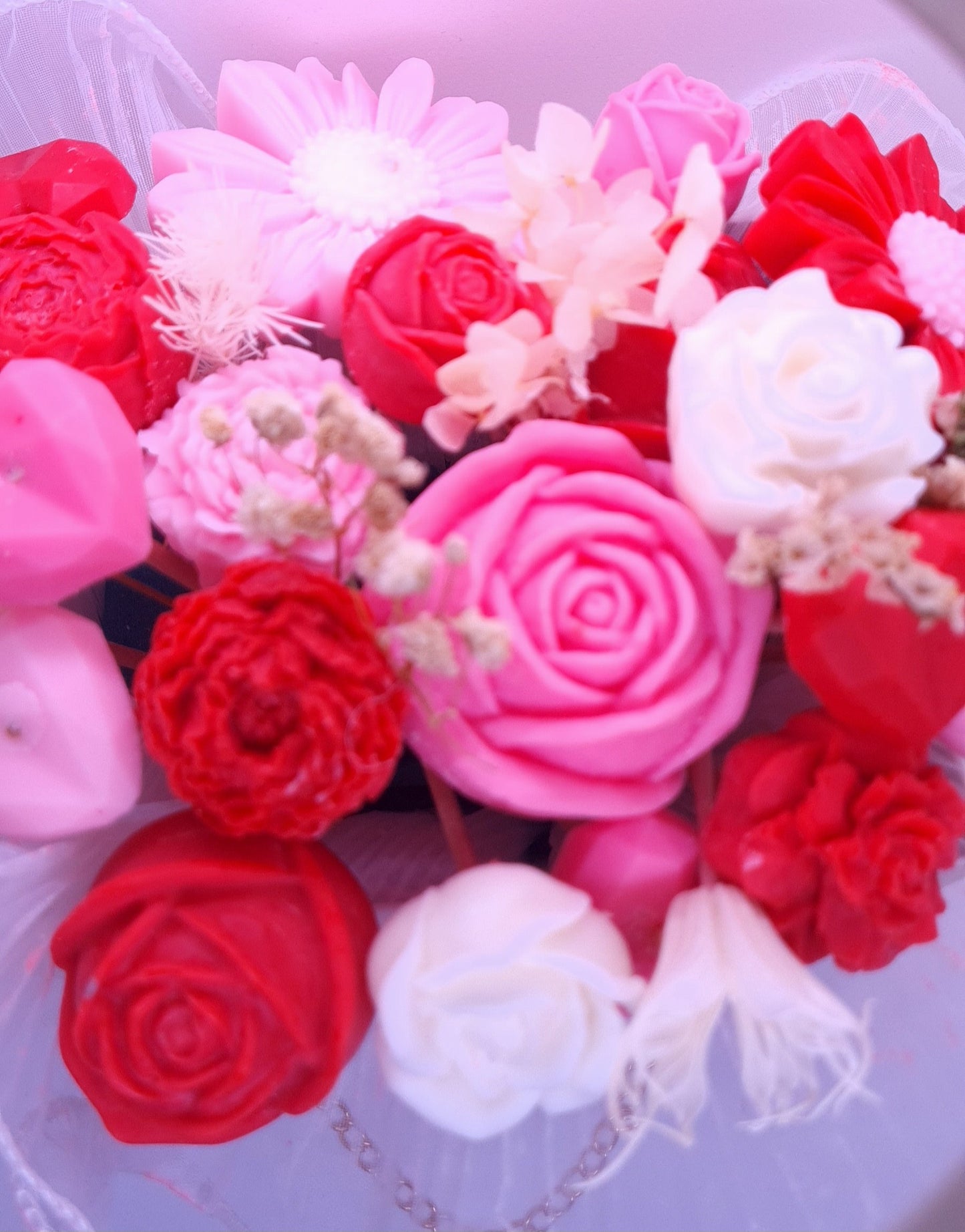 Bouquet fleuri de cire fondants