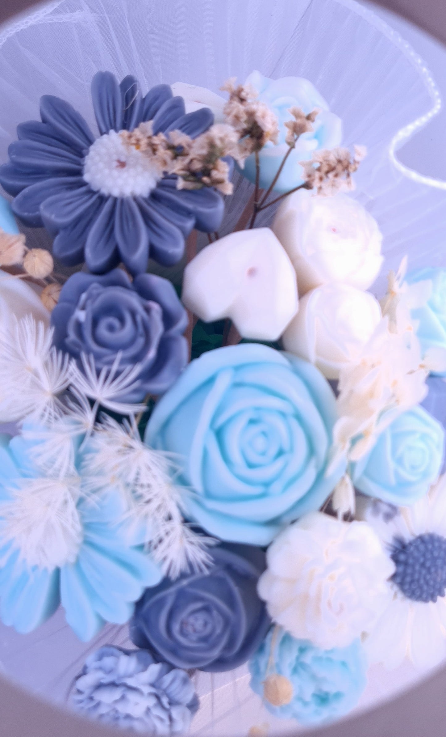 Bouquet fleuri de cire fondants