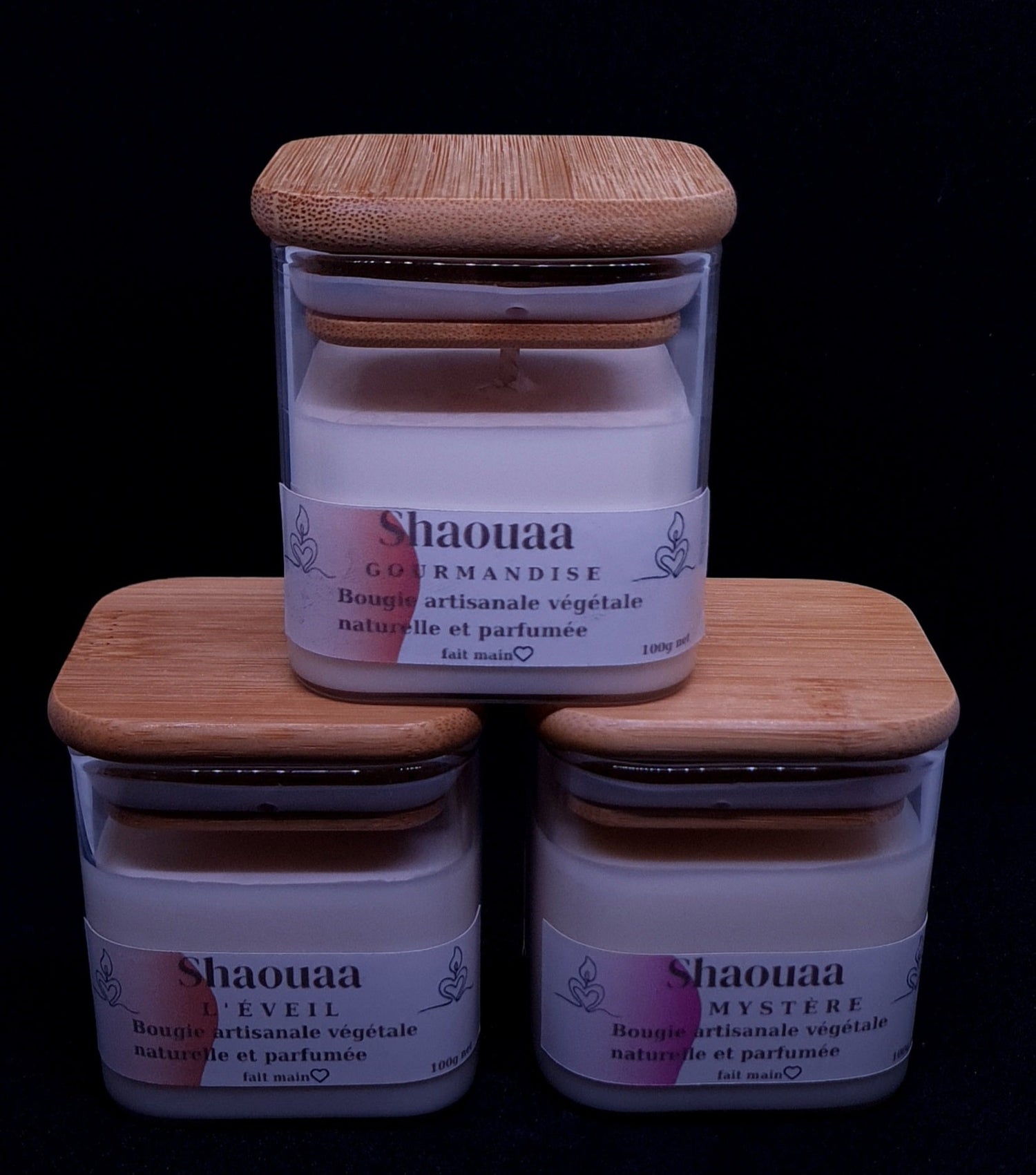 Nos bougies en contenant