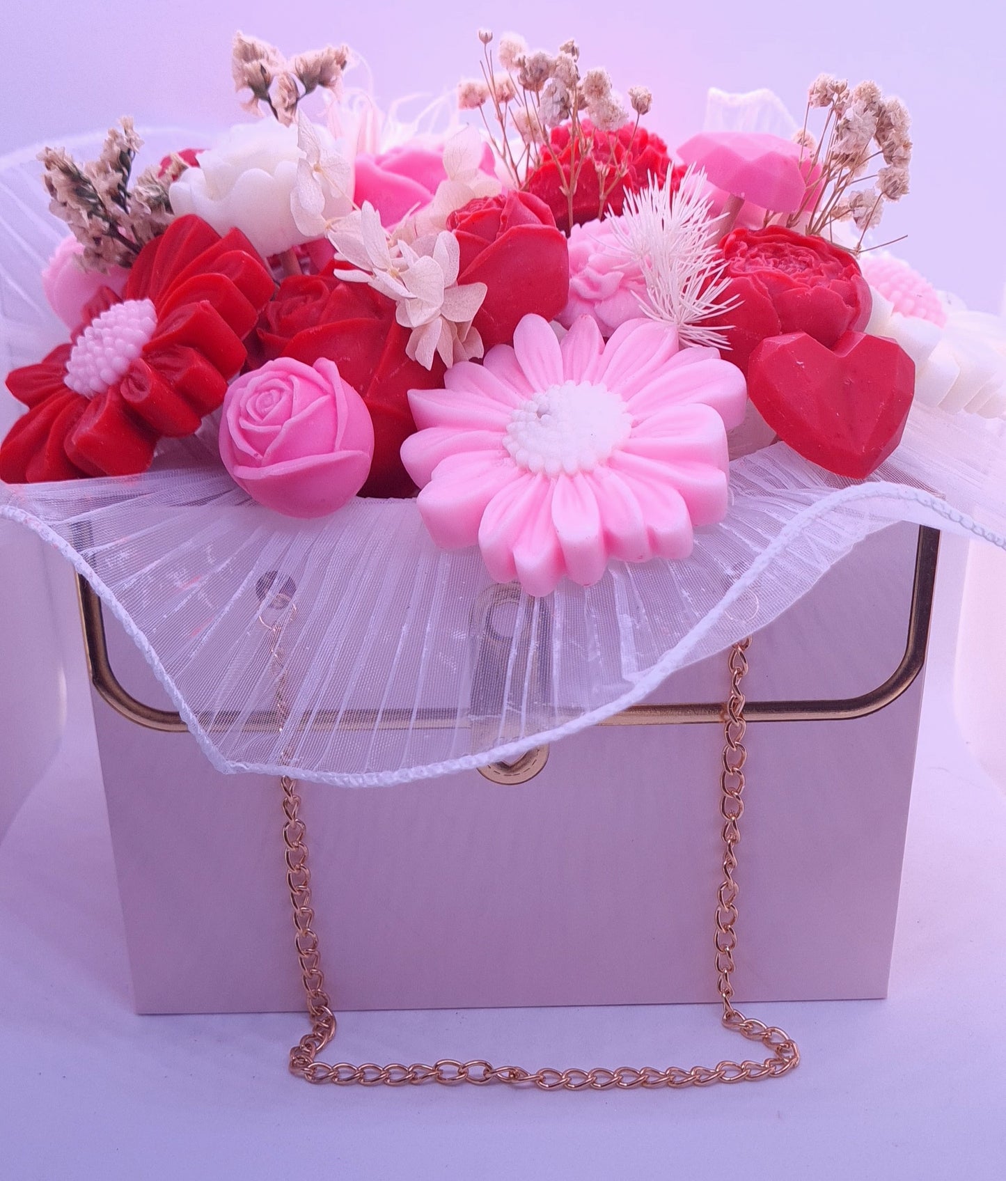 Bouquet fleuri de cire fondants
